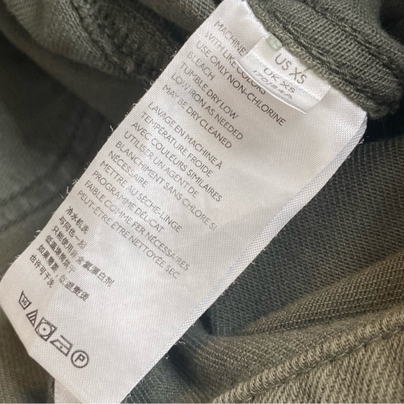 Free People Gia Long Sleeve Coverall Jumpsuit Military Army Green Size XS - Picture 13 of 14